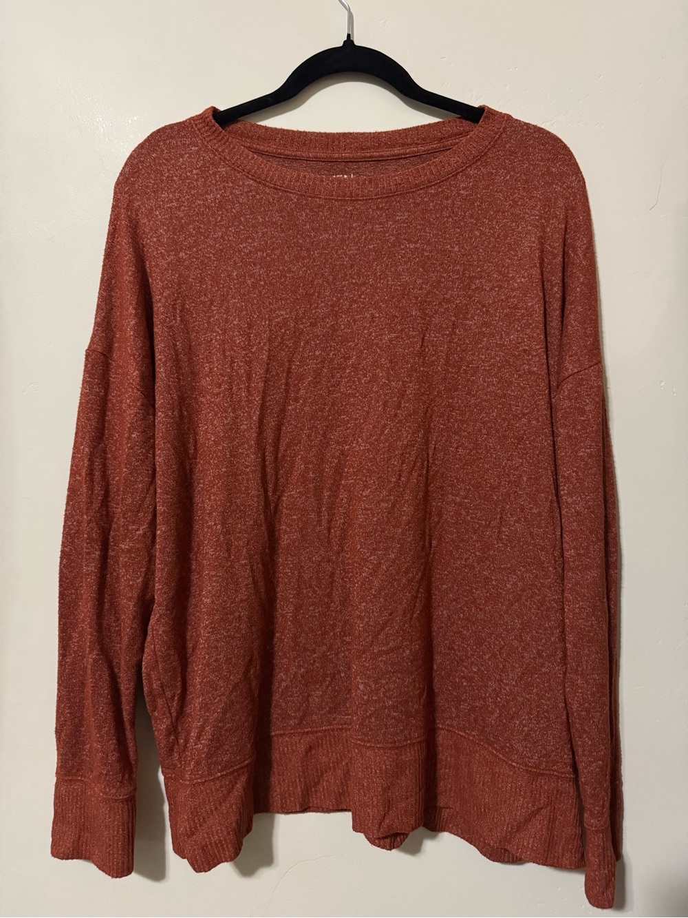Time and Tru Rust Crewneck Pullover Sweater